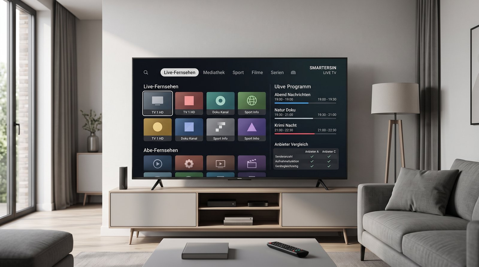 IPTV Anbieter Deutschland mit Smart TV und moderner Streaming-Technologie