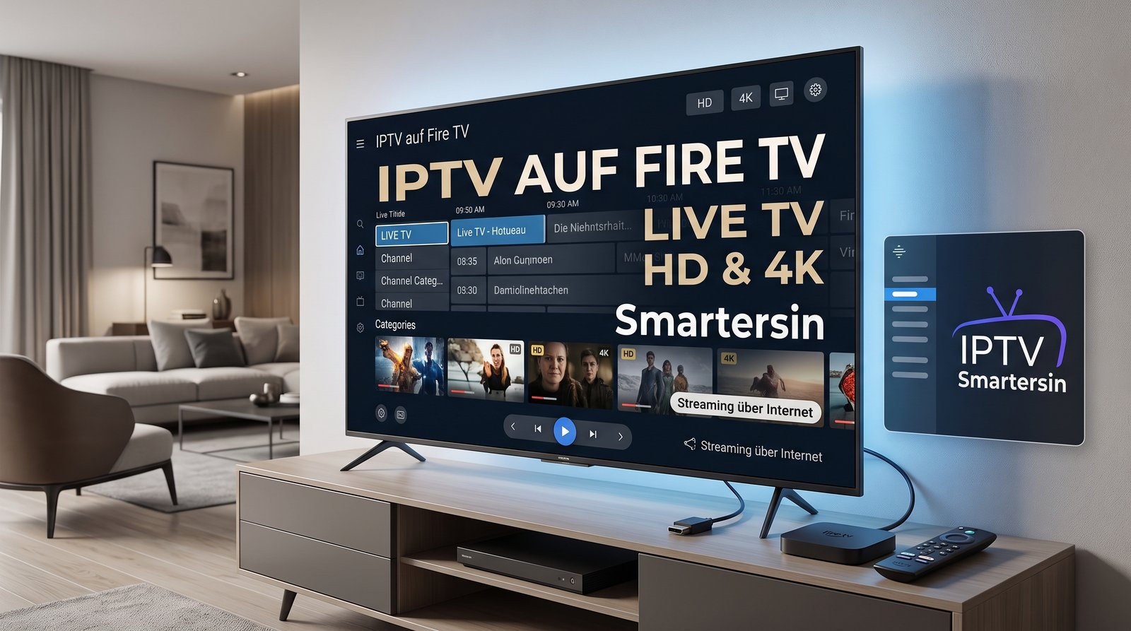 IPTV auf Fire TV – Fernsehen mit Smartersin auf Fire TV